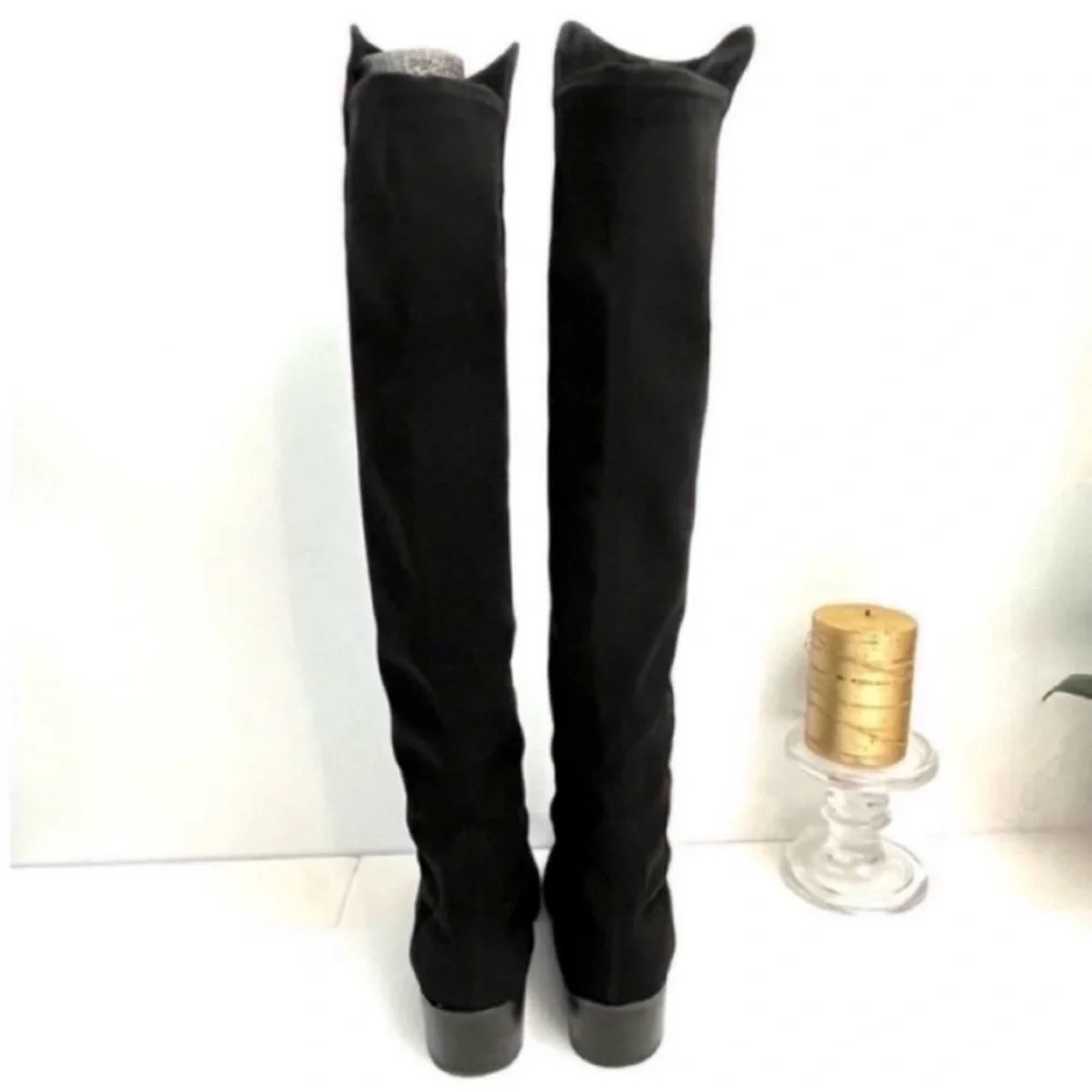 Stuart Weitzman Black Over-the-Knee Suede Boots - Women's Size 7.5